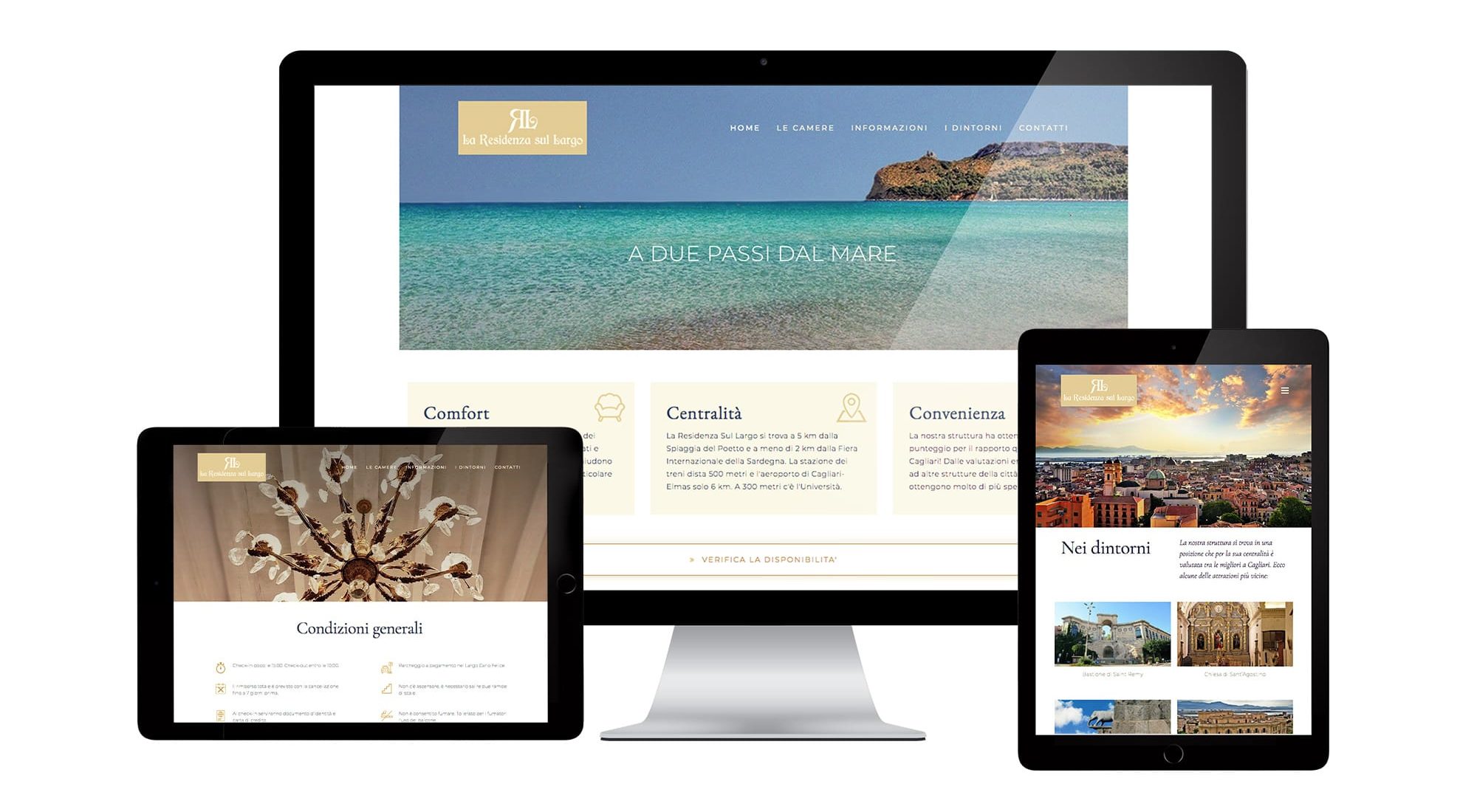 La Residenza Sul Largo website shown on desktop and mobile devices