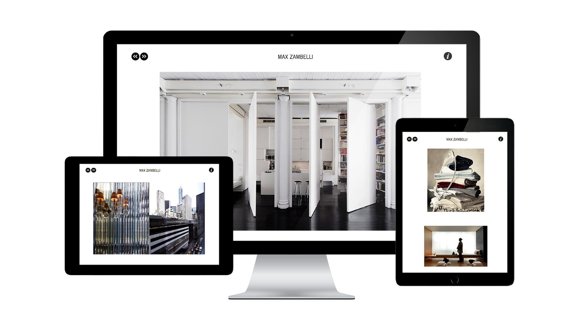 Max Zambelli photographer website shown on desktop and mobile devices