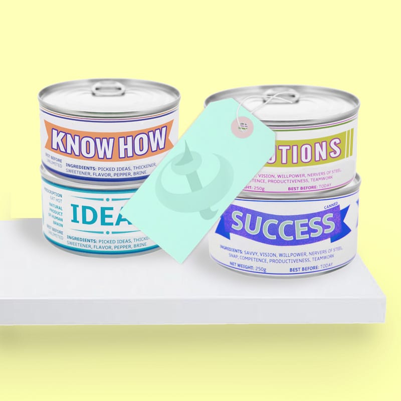 Concept of creativity. Tin can.