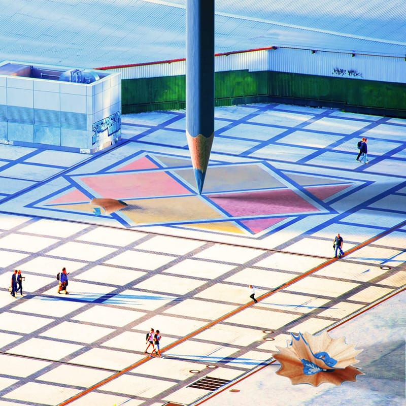 blue crayon pencil stand on blue paper background. – Business co